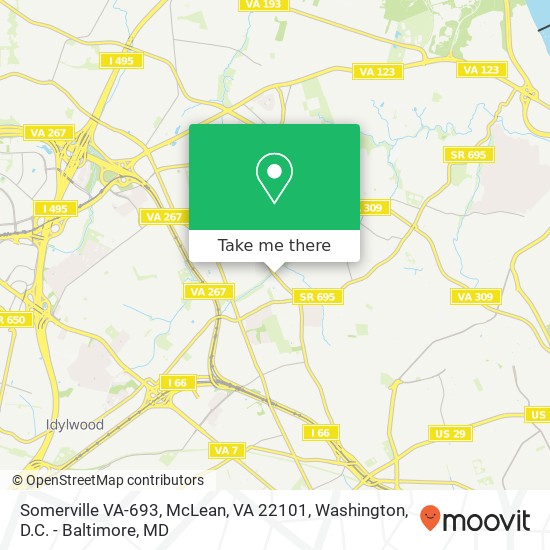 Somerville VA-693, McLean, VA 22101 map