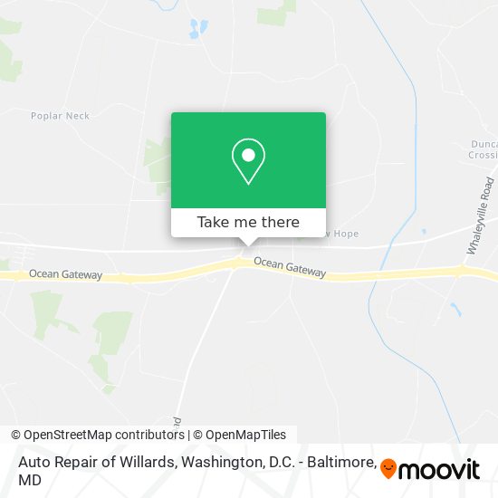 Auto Repair of Willards map