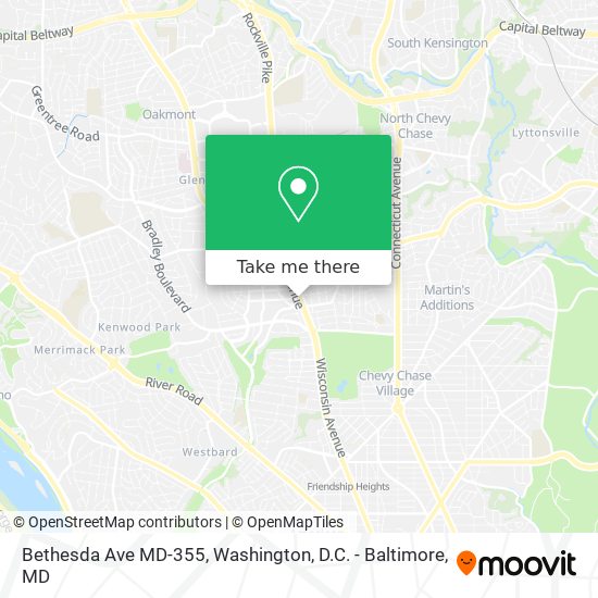 Mapa de Bethesda Ave MD-355