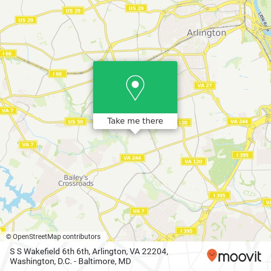 S S Wakefield 6th 6th, Arlington, VA 22204 map