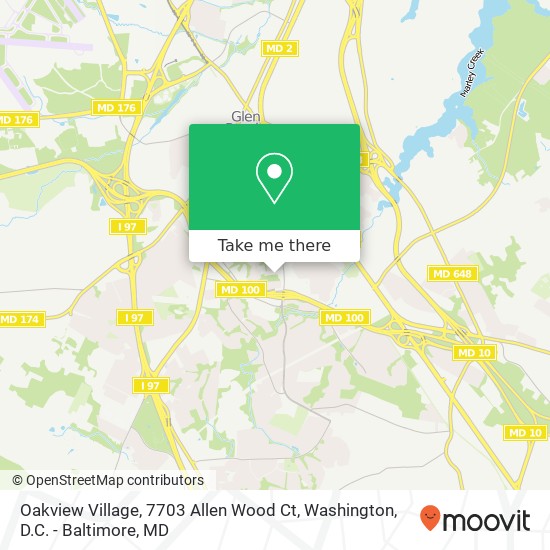 Mapa de Oakview Village, 7703 Allen Wood Ct
