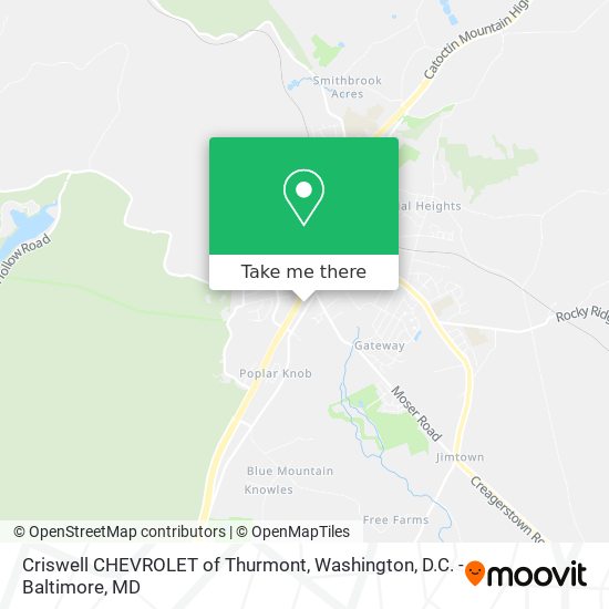 Mapa de Criswell CHEVROLET of Thurmont