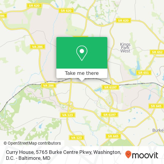 Mapa de Curry House, 5765 Burke Centre Pkwy