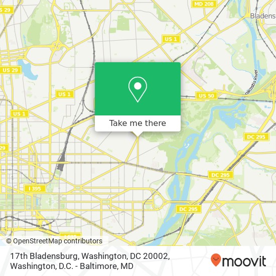 17th Bladensburg, Washington, DC 20002 map