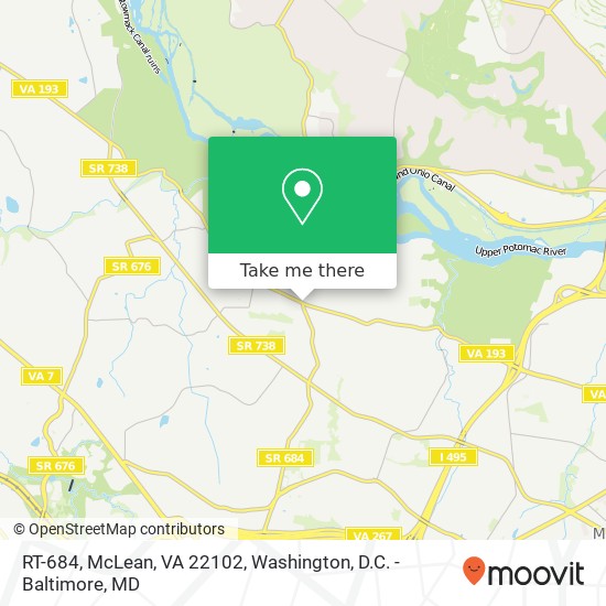 Mapa de RT-684, McLean, VA 22102