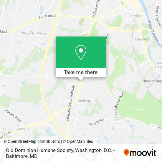 Mapa de Old Dominion Humane Society