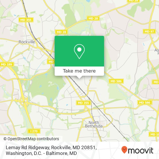 Lemay Rd Ridgeway, Rockville, MD 20851 map