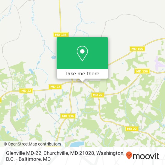 Mapa de Glenville MD-22, Churchville, MD 21028