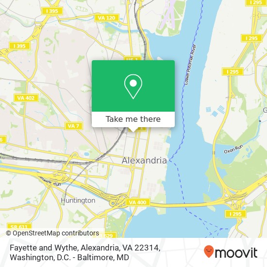 Mapa de Fayette and Wythe, Alexandria, VA 22314