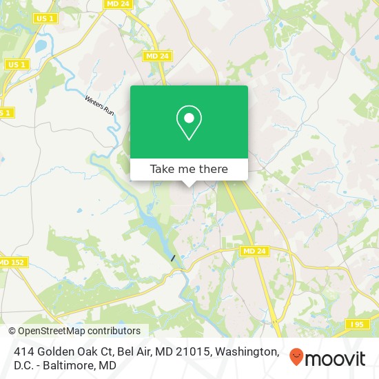 Mapa de 414 Golden Oak Ct, Bel Air, MD 21015