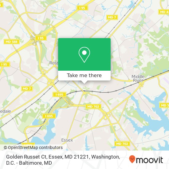 Golden Russet Ct, Essex, MD 21221 map