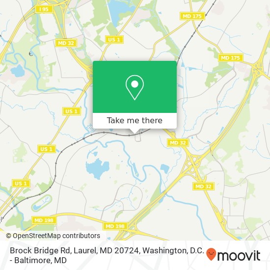 Brock Bridge Rd, Laurel, MD 20724 map