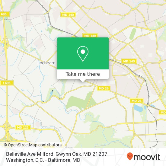Belleville Ave Milford, Gwynn Oak, MD 21207 map