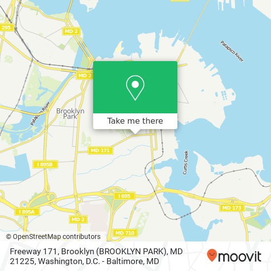 Mapa de Freeway 171, Brooklyn (BROOKLYN PARK), MD 21225