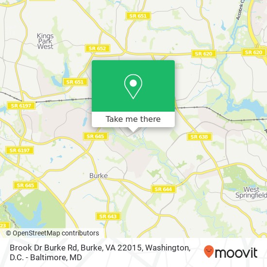 Brook Dr Burke Rd, Burke, VA 22015 map