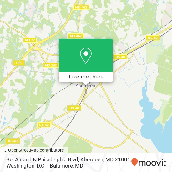 Bel Air and N Philadelphia Blvd, Aberdeen, MD 21001 map