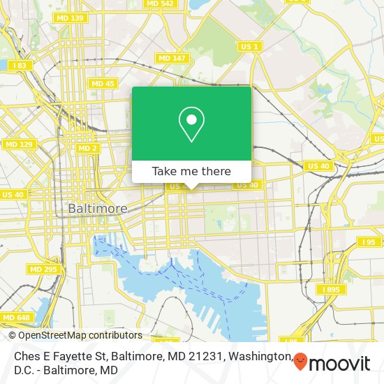 Ches E Fayette St, Baltimore, MD 21231 map