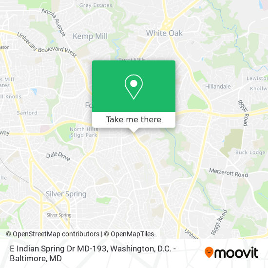 Mapa de E Indian Spring Dr MD-193