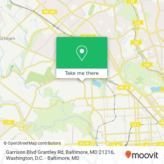 Garrison Blvd Grantley Rd, Baltimore, MD 21216 map