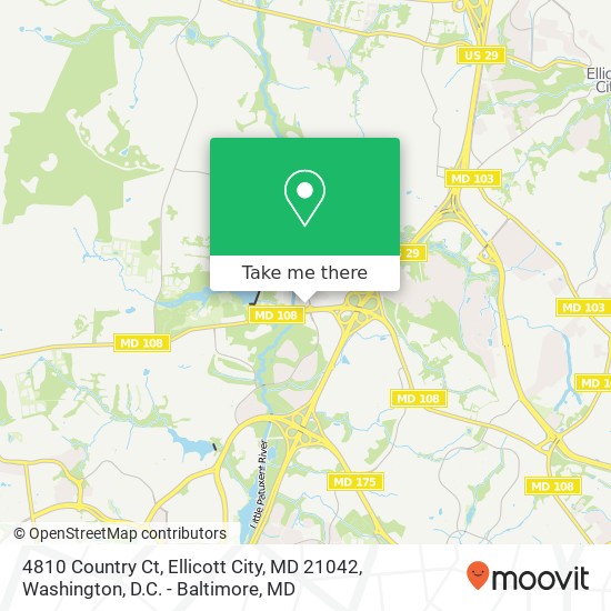 Mapa de 4810 Country Ct, Ellicott City, MD 21042