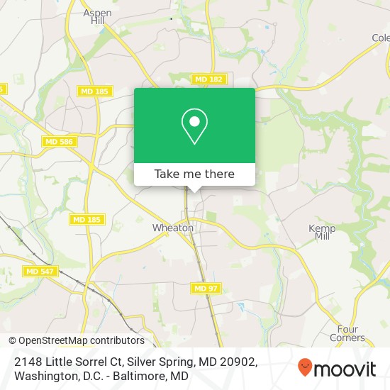 Mapa de 2148 Little Sorrel Ct, Silver Spring, MD 20902