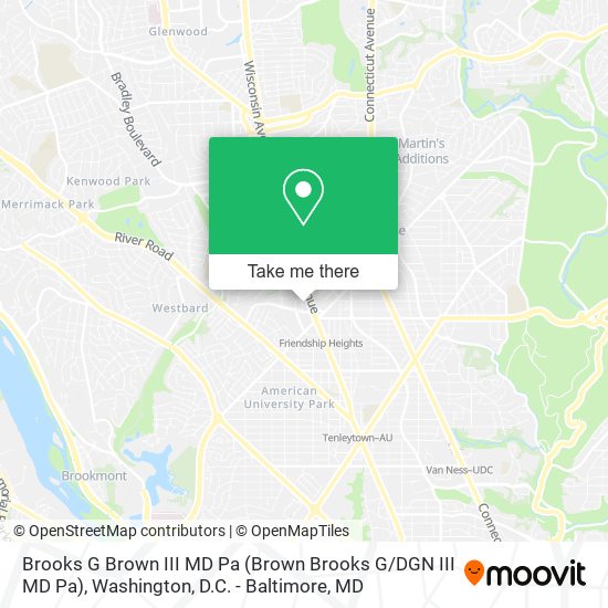 Brooks G Brown III MD Pa map