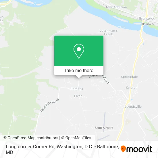 Long corner Corner Rd map