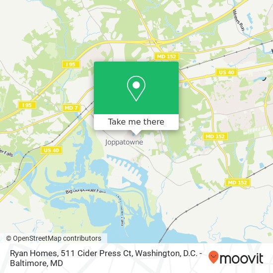 Mapa de Ryan Homes, 511 Cider Press Ct