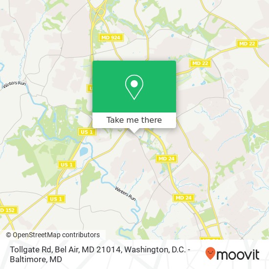 Mapa de Tollgate Rd, Bel Air, MD 21014