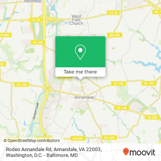 Rodeo Annandale Rd, Annandale, VA 22003 map