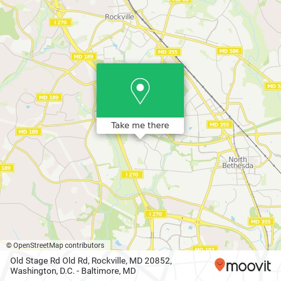 Old Stage Rd Old Rd, Rockville, MD 20852 map