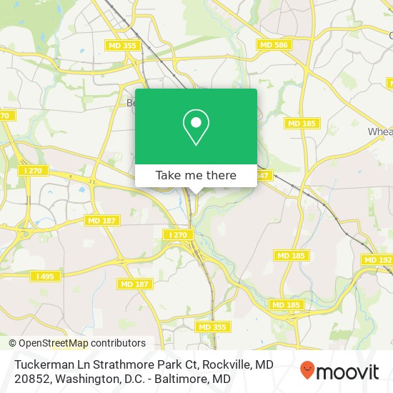 Tuckerman Ln Strathmore Park Ct, Rockville, MD 20852 map