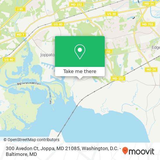 Mapa de 300 Avedon Ct, Joppa, MD 21085