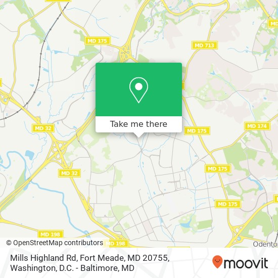 Mapa de Mills Highland Rd, Fort Meade, MD 20755