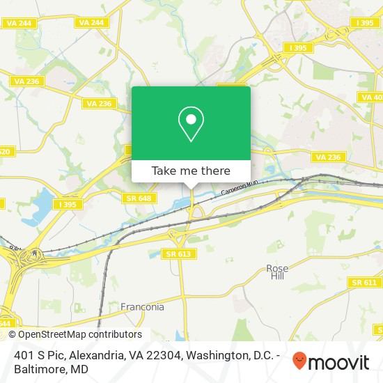 Mapa de 401 S Pic, Alexandria, VA 22304