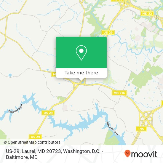 Mapa de US-29, Laurel, MD 20723