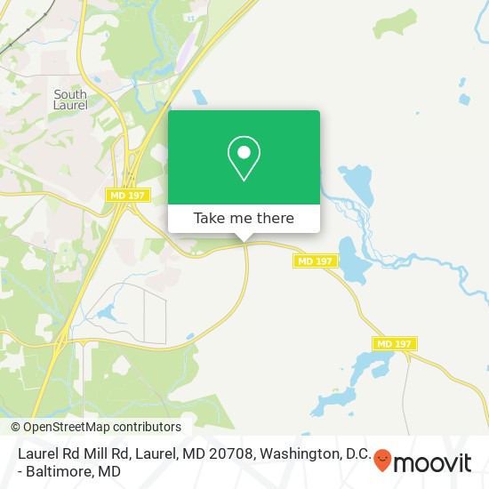 Mapa de Laurel Rd Mill Rd, Laurel, MD 20708