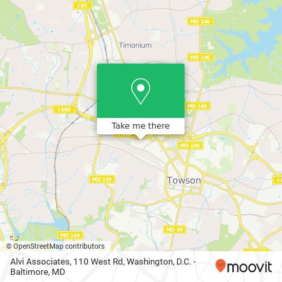 Alvi Associates, 110 West Rd map