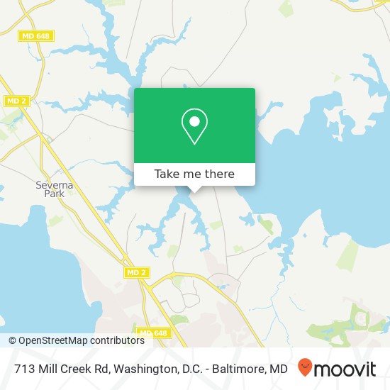 Mapa de 713 Mill Creek Rd, Arnold, MD 21012