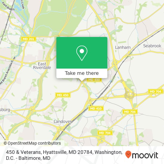 Mapa de 450 & Veterans, Hyattsville, MD 20784