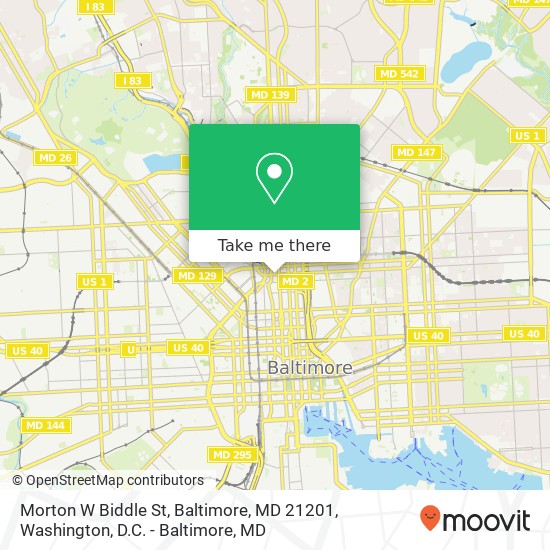 Morton W Biddle St, Baltimore, MD 21201 map