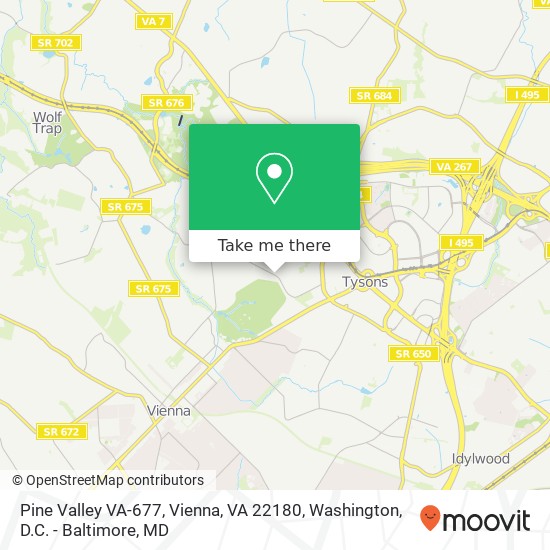 Pine Valley VA-677, Vienna, VA 22180 map