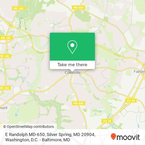 E Randolph MD-650, Silver Spring, MD 20904 map