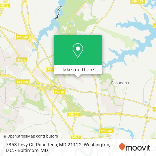 Mapa de 7853 Levy Ct, Pasadena, MD 21122