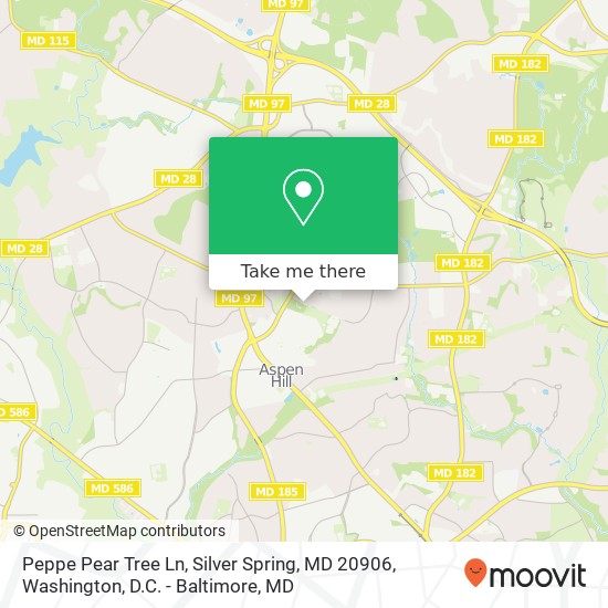 Peppe Pear Tree Ln, Silver Spring, MD 20906 map