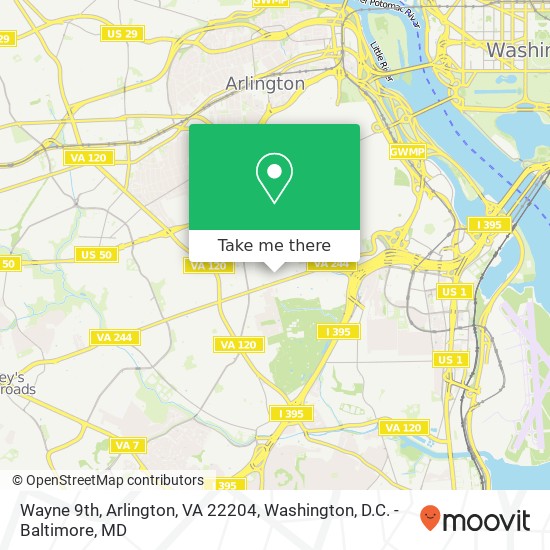 Wayne 9th, Arlington, VA 22204 map