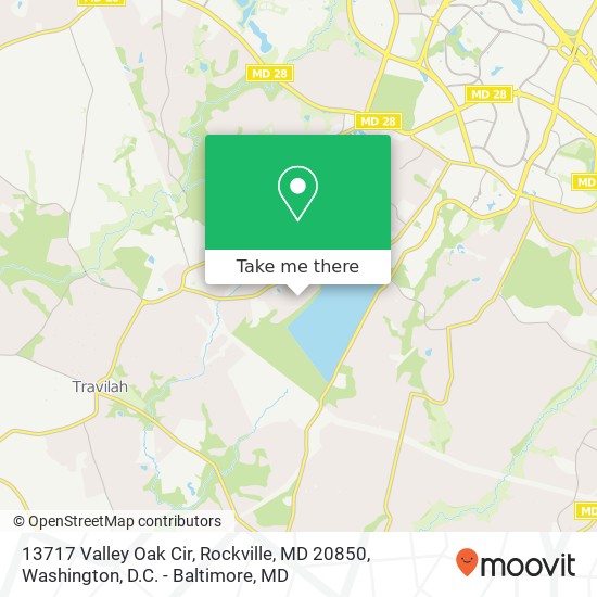13717 Valley Oak Cir, Rockville, MD 20850 map