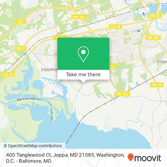 Mapa de 400 Tanglewood Ct, Joppa, MD 21085
