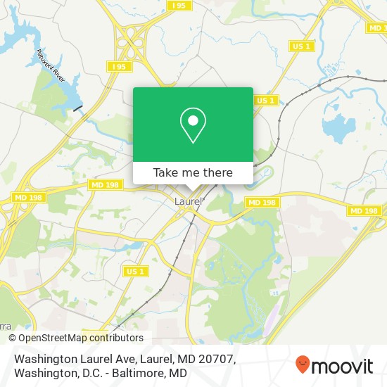 Mapa de Washington Laurel Ave, Laurel, MD 20707