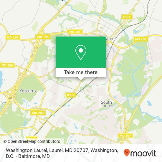 Mapa de Washington Laurel, Laurel, MD 20707